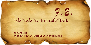 Fésüs Erzsébet névjegykártya